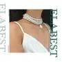 ELABEST Layered Pearl Choker Necklace White Pearl Pendant Necklaces Jewelry Accessories for Women Girls (pearl 1) ELABEST Layered Pearl Choker Necklace White Pearl Pendant Necklaces Jewelry Accessories for Women Girls (pearl 1)