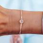 Pura Vida Gold Gemstone Bracelet - Waterproof, Artisan Handmade, Adjustable, Threaded, Fashion Jewelry for Girls/Women