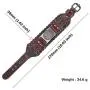 VASSAGO Gothic Pagan The Sigil of Archangel Uriel Seal of Solomon Amulet Metal Connector Brown Leather Bracelet