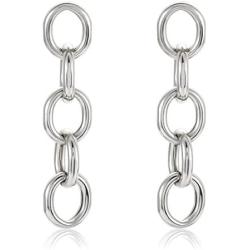Link Chain Drop Earrings Long Chunky Oval Chain Link Tassel Dangle Earrings Statement Minimalist Jewelry for Women Girls