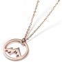 Vinjewelry Circle Snowy Mountain Pendant Necklace-The Mountains are Calling Hiking Gift for Her