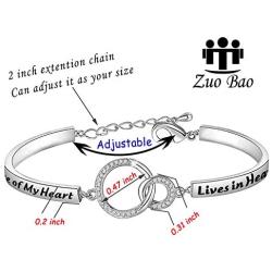 Zuo Bao Memorial Jewelry Sympathy Gift A Piece of My Heart Lives in Heaven Bracelet Loss Jewelry Gift