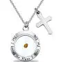 HOLLP Faith Jewelry Real Mustard Seed Bracelets Trust in The Lord Necklace for Christian Inspirational Gift