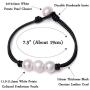Genuine Leather Pearl Braided Bracelet for Women Wrap Knotted Freshwater Pearl Handmade Fashion Jewelry