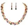 EVER FAITH Full Zircon Party Layer Tear Drop Necklace Earrings Set EVER FAITH Full Zircon Party Layer Tear Drop Necklace Earrings Set