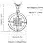 CELESTIA Sterling Silver Compass Necklace for Women Friendship Pendant Circle Necklace Graduation Christmas Gifts for Women Girls - 18 Chain