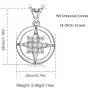 CELESTIA Sterling Silver Compass Necklace for Women Friendship Pendant Circle Necklace Graduation Christmas Gifts for Women Girls - 18 Chain CELESTIA Sterling Silver Compass Necklace for Women Friendship Pendant Circle Necklace Graduation Christmas Gifts for Women Girls - 18 Chain