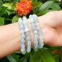 Adabele 1pc Natural 7 inch 7.5 inch Gemstone Bracelet Stretchy Chakra Gems Stones 7-10mm Free Form Beads Healing Crystals Engergy Quartz Jewelry Women Girls Birthday Gift