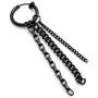 Fusamk Fashion Stainless Steel Long Chain Dangle Earrings Tube Clip On Earrings
