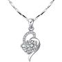 Brands Platinum Plated Sparky Cubic Zirconia Love Heart Arrow Pendant Necklace for Women Valentines Lover Gifts for Girlfriend ZY063