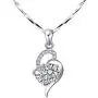Brands Platinum Plated Sparky Cubic Zirconia Love Heart Arrow Pendant Necklace for Women Valentines Lover Gifts for Girlfriend ZY063