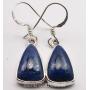 SilverStarJewel Navy Blue Lapis Lazuli tcw 8.5 Earrings 1.2'' 925 Sterling Silver