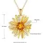 BEBEWO You are My Sunshine-10K 14K 18K Yellow Gold Rainbow Pendant Necklace, Sun Flower Necklace, Gold Sun Necklace Inspirational Gold Necklace Jewelry for Women/Birthday