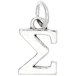 Lgu Sterling Silver Oxidized Greek Sorority Letters Charm