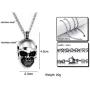 JczR.Y Vintage Skull Pendant Necklace Stainless Steel Gothic Skeleton Necklace for Men Women Punk Jewelry Gift