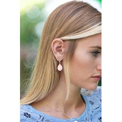 FRONAY Natural Stone Sterling Silver Drop Dangle Hook Earrings - Made in USA