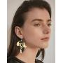 Sunssy 12Pairs African Dangle Earring Women Round Wooden Painted Earring Ethnic Style (12 Pair style 2)