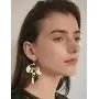 Sunssy 12Pairs African Dangle Earring Women Round Wooden Painted Earring Ethnic Style (12 Pair style 2)