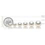 Splendid Pearls Lever-back Dangling Earrings with White Baroque Freshwater Cultured Pearls 10-12mm