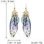 BELLA-Bee Butterfly Wing Drop Dangle Earrings Gold Plated Crystal Rhinestone for women girls wedding Jewelry BELLA-Bee Butterfly Wing Drop Dangle Earrings Gold Plated Crystal Rhinestone for women girls wedding Jewelry