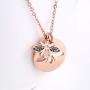 18k gold Stainless Steel Little Bee Pendant Necklace Rose Gold High-crafts Fashion Jewelry for Women Girls Gifts