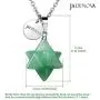 JADENOVA Merkaba Crystal Pendent Necklace for Women Men Jewelry Energy Healing Gemstone pendant (18 Inches Stainless Steel Chain)