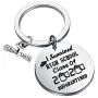 FAADBUK Graduation Inspirational Gift Class of 2021 Graduate Keychain I Survived Kindergarten High School University Quarantined Jewelry Graduation Friendship Gift for Her Him