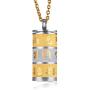 HUANIAN Stainless Steel Om Mani Padme Hum Buddhist six Words Proverbs Keepsake Pendant Cremation Ash Urn Necklace