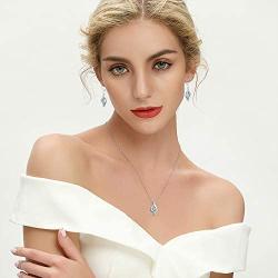 YL Eye Earrings Sterling Silver Dancing Diamond Halo Dangle Earrings Created Emerald/Ruby/Sapphire/Zirconia Drop Jewelry for Women