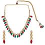 Efulgenz Indian Bollywood Traditional 14 K Gold Plated Kundan Ruby Pearl Wedding Choker Necklace Earrings Jewelry Set