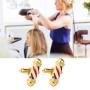 WSNANG Barber Shop Sign Keychain/Necklace Barber Turn Light Pendant Jewelry Hair Stylist Gift Hair Cutter Barber Gift