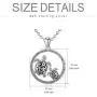 MBSUUH 925 Sterling Silver Family Vintage Turtle Necklace for WomenDouble Heart Sea Turtle Necklace Gift for Her Valentines Day