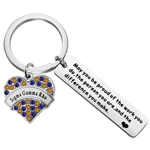 BAUNA Sigma Gamma Rho Sorority Keychain May You Be Proud of The Work You Do Graduation Gifts SGRho Inspired Greek Sorority Jewelry BAUNA Sigma Gamma Rho Sorority Keychain May You Be Proud of The Work You Do Graduation Gifts SGRho Inspired Greek Sorority Jewelry