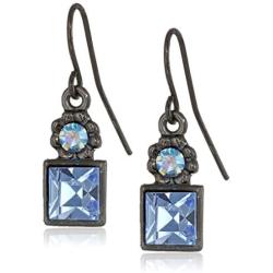 1928 Jewelry Colored Square Drop Earrings