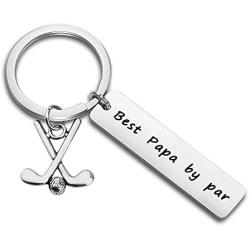 HOLLP Daddy Keyring Golf Gift for Fathers Day Dad Jewelry Golf Charm Father Keyring Best Daddy by Par Keychain