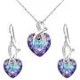BriLove Women 925 Sterling Silver CZ Heart Necklace Earrings Set BriLove Women 925 Sterling Silver CZ Heart Necklace Earrings Set