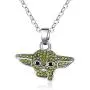 hanreshe Baby Master Necklace Crystals Master Skywalker Pendant Baby Mandalorian Jewelry Cosplay Costume Women Men Gift