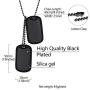 Richsteel Hip Hop Military Army Style Carbon Fiber/Bible/Bullet Dog Tags Pendant Necklace for Men Women Stainless Steel/18K Gold Plated Personalized ID/Name Jewelry (with Gift Box)