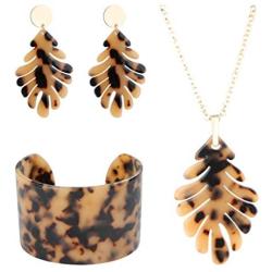 ORAZIO Acrylic Necklace Bracelet Earrings for Women Resin Statement Jewelry Set