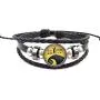 Jack and Sally Nightmare Before Christmas Adjustable Hand Woven Leather Bracelet-2 Jack and Sally Nightmare Before Christmas Adjustable Hand Woven Leather Bracelet-2
