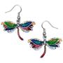 DianaL Boutique Silver Tone Beautiful Dragonfly Earrings Dangle Gift Boxed Fashion Jewelry