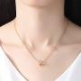 AILUOR Tiny Cute Gold Bee Necklace, Fashion Charm Topaz Crystal Rhinestone Honeybee Bumble Bee Pendant Jewelry Women Girl Gifts