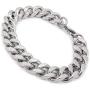 Steelmeup Stainless Steel Simple Curb Cuban Link Chain Bracelet for Men Boys 6mm 8mm 10mm 12mm 7inch 8inch 9inch