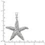 Honolulu Jewelry Company Sterling Silver Textured Starfish Necklace Pendant with 18'' Box Chain