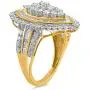 Jewelili 10kt Yellow Gold 2cttw Baguette and Round Diamond Ring Jewelili 10kt Yellow Gold 2cttw Baguette and Round Diamond Ring