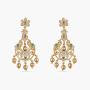 Tarinika Tanu Gold-Plated Indian Jewelry Set with Necklace and Earrings - White Red Green