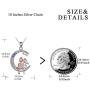 AOBOCO Sisters Birthday Gifts from Sister Sterling Silver Crescent Moon Girls Pendant Necklace