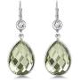 Gem Stone King 13.00 Ct Purple and Green Amethyst 16x12mm Pear Shape 925 Silver Dangle Earrings