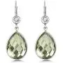 Gem Stone King 13.00 Ct Purple and Green Amethyst 16x12mm Pear Shape 925 Silver Dangle Earrings