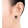 South Sea Tahitian Black Pearl Necklace Stud Earring Set for Women South Sea Tahitian Black Pearl Necklace Stud Earring Set for Women
